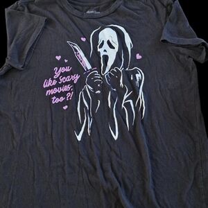 Ghostface Graphic Tee with Pink Accents Womens Small